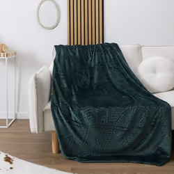 Plaid flanelle collection TREE 150x200 cm vert sapin