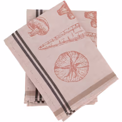 Lot de 2 torchons de cuisine toile VEG 50x70 cm rouge Brique Plongez dans l'univers des saveurs et des couleurs du potager av ...