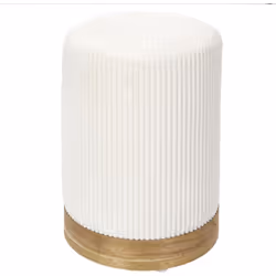 Pouf côtelé 30x40x30 cm collection MOANA coloris blanc Apportez une touche de design et d'élégance à votre intérieur avec le  ...