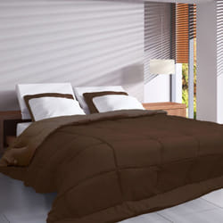 Linnea - Couette polyester cocoon bicolore fibre creuse siliconée Chaud (hiver) 240x220 cm