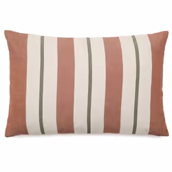 Housse de coussin lin et coton 40x60 cm JUNKO marron terre cuite