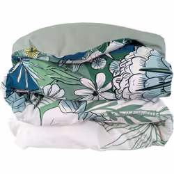 Housse de couette 240x220 cm percale de coton BALI motif floral vert Apportez une touche d'exotisme et de fraîcheur à votre c ...