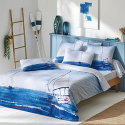 Parure de lit percale de coton collection regate Taie 65x65 cm 260x240 cm