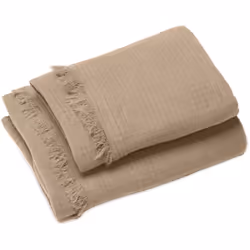 Drap de douche 70x130 cm et serviette 50x90 cm KEA mousseline de coton marron camel Plongez dans le luxe ultime de la collect ...