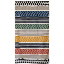 Drap de plage 100x180 cm pur coton collection BOLIVIA motif aztèques multicolore