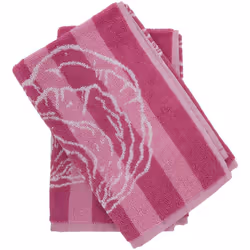 Lot de 2 torchons de cuisine éponge 50x50 cm collection SEAFOOD rose Les torchons de cuisine de la collection SEAFOOD insuffl ...