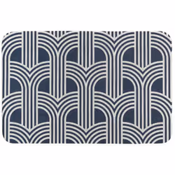 Tapis caoutchouc antidérapant 40X60CM MODERN bleu Ce tapis d'intérieur antidérapant fera barrage de toutes les saletés de vos ...