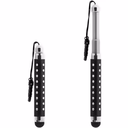 Stylet - Avizar - Rétractable - Noir - Strass - Compatible écran tactile