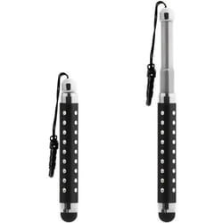 Stylet - Avizar - Rétractable - Noir - Strass - Compatible écran tactile