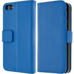 Avizar HCU-BOOK-COW-BLUE-IP5, Étui avec portefeuille, Apple, iPhone 5/5S, Bleu