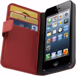 Avizar HCU-BOOK-COW-RED-IP5, Folio, Apple, iPhone SE, 5, 5s, 10,2 cm (4"), Rouge