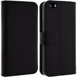 Avizar HCU-BOOK-COW-BLACK-IP5, Étui avec portefeuille, Apple, iPhone 5/5S, Noir