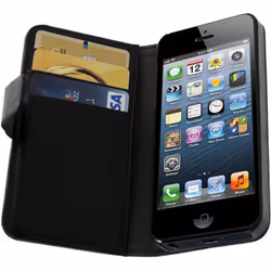 Avizar HCU-BOOK-COW-BLACK-IP5 coque de protection pour téléphones portables Étui avec portefeuille Noir