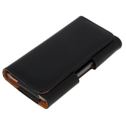 Étui Smartphone Universel - AVIZAR - Pochette Ceinture - Simili-cuir - Noir - Compatible jusquà 124x62mm