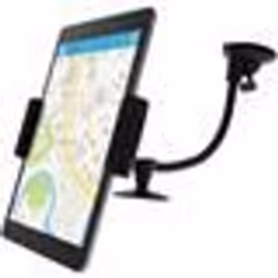 Support Voiture - AVIZAR - Fixation Ventouse - Rotation 360° - Pour Tablette et Smartphone - Noir