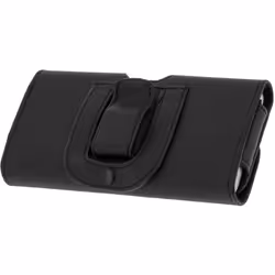 Housse Etui Ceinture - Universel - Noir - Éco-cuir - Compatible avec smartphones jusquà 140x70mm - Rabat