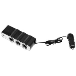 Chargeur voiture Multiprise - AVIZAR - 3x allume-cigare - 1x USB