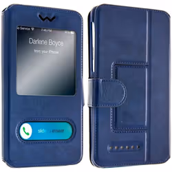 Étui Smartphone - AVIZAR - Universel - Éco-cuir - Bleu nuit - 47 à 5 pouces