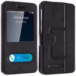 Étui Smartphone - Universel - Noir - Éco-cuir - Silicone gel - 53 à 55 pouces