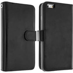 Housse Etui Folio Portefeuille - AVIZAR - iPhone 6 Plus - Similicuir - Noir - Aimantée