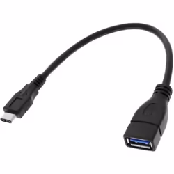 Adaptateur USB OTG Femelle vers USB Type C Male - AVIZAR - pour Smartphones - Noir/Blanc