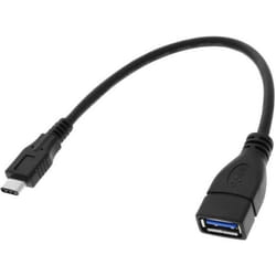 Adaptateur USB OTG Femelle vers USB Type C Male - AVIZAR - pour Smartphones - Noir/Blanc