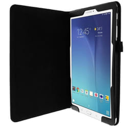 Housse de protection - Samsung - Galaxy Tab E 9.6 - Simili-cuir - Noir - Support vidéo