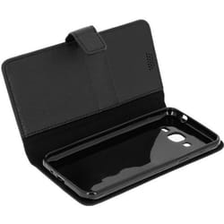 Housse Etui Folio - Samsung - Galaxy J3 - Noir - Éco-cuir - Fonction Support