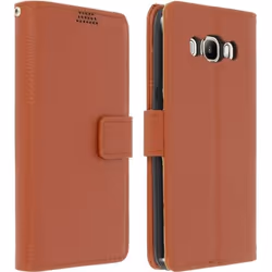 Housse Etui Folio Portefeuille Marron pour Samsung Galaxy J5 2016 - Fonction Support