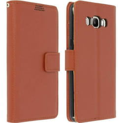Housse Etui Folio Portefeuille Marron pour Samsung Galaxy J5 2016 - Fonction Support