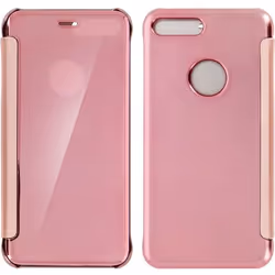 Housse Etui Folio Miroir Rose iPhone 7 Plus / iPhone 8 Plus Clapet translucide