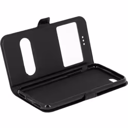 Housse iPhone 7 / 8 - MARQUE - Double Fenêtre - Silicone Gel - Noir - Souple