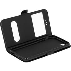 Housse iPhone 7 / 8 - MARQUE - Double Fenêtre - Silicone Gel - Noir - Souple