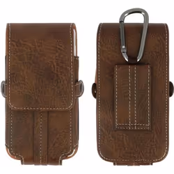 Housse Etui Ceinture - Universel - Marron - Éco-cuir - Smartphone jusquà 4.7 - Semi-rigide