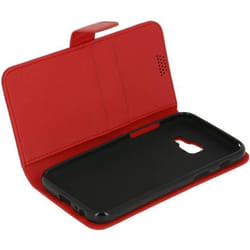 Housse Portefeuille - Samsung - Galaxy A5 2017 - Eco-cuir - Rouge - Support intégré
