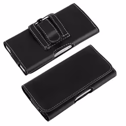 Housse pochette ceinture doubles attaches Smartphones taille XXL - Noir - AVIZAR