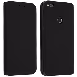Housse folio portefeuille - AVIZAR - Huawei P8 Lite 2017 - Noir - Semi-rigide - Rabat