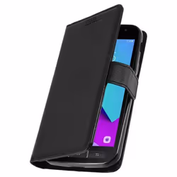 Etui Housse Portefeuille - AVIZAR - Samsung Galaxy Xcover 4/4S - Eco-cuir - Noir - Souple