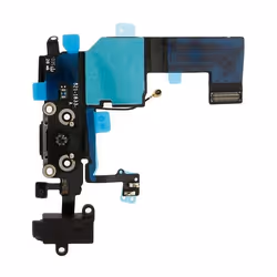 Nappe connecteur de charge + jack + Micro interne + Antenne GSM Apple iPhone 5C - AVIZAR - Noir