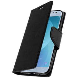 Housse - AVIZAR - Galaxy J5 2017 - Etui Folio Portefeuille - Protection Clapet Noir - Dragonne Incluse