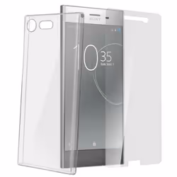 Pack de protection - AVIZAR - Sony Xperia XZ Premium - Coque silicone - Film verre trempé - Protection intégrale