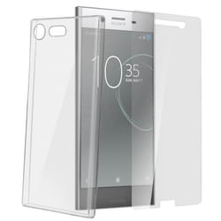 Pack de protection - AVIZAR - Sony Xperia XZ Premium - Coque silicone - Film verre trempé - Protection intégrale