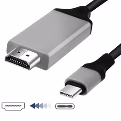 Câble USB-C vers HDMI - Samsung - Galaxy S8 - 2m - 1080p - Noir