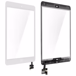 Ecran LCD - AVIZAR - iPad Mini 1 et 2 - Vitre Tactile Blanc - Remplacement - Démontage nécessaire