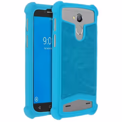 Coque Smartphone - Universelle - 5 à 53 pouces - Silicone Gel - Protection Antichocs - Turquoise