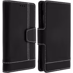 Housse Smartphone - AVIZAR - Universelle - Éco-cuir - Noir - 5 à 5.5 pouces