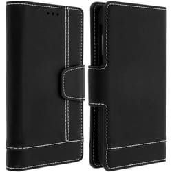 Housse Smartphone - AVIZAR - Universelle - Éco-cuir - Noir - 5 à 5.5 pouces