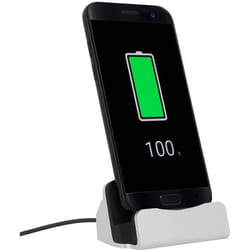 Station daccueil Smartphone Charge & Synchro connecteur USB type C - Argent