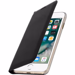 Housse iPhone 7 / 8 - AVIZAR - Etui Portefeuille Ultra-fin - Éco-cuir - Noir - Protection Chocs