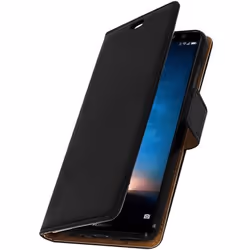 Etui Huawei Mate 10 Lite - AVIZAR - Housse Clapet Portefeuille - Silicone Gel - Noir - Fonction Support